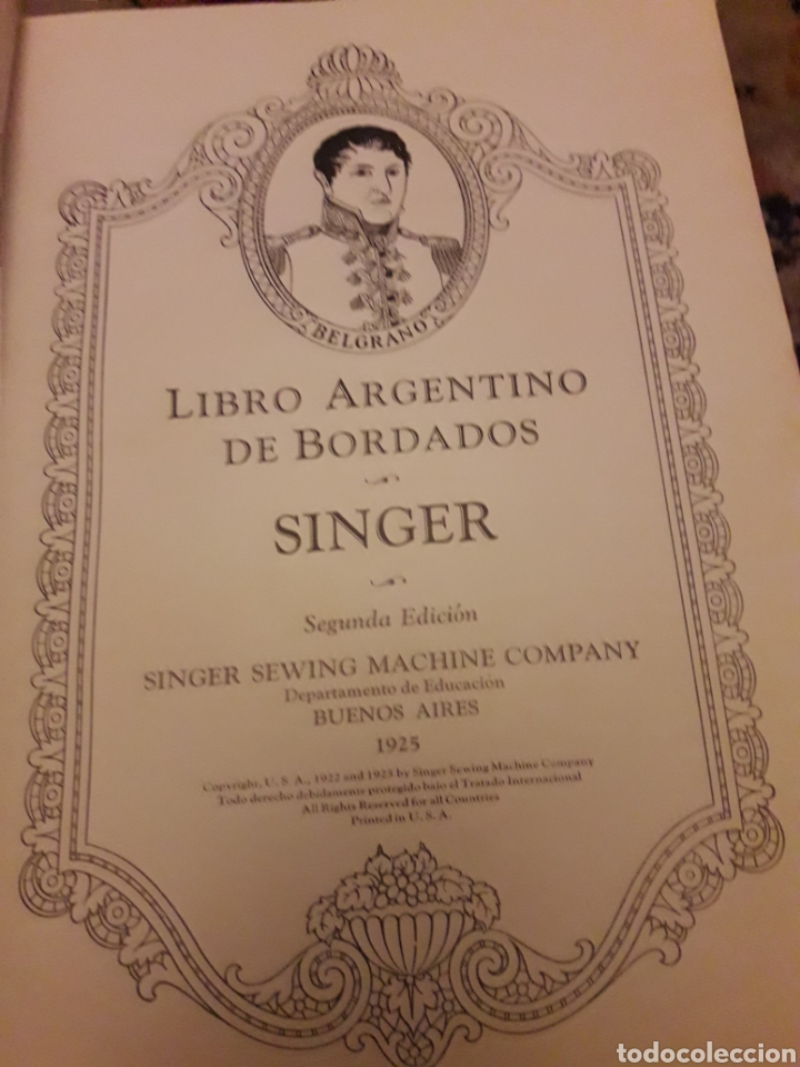 Libros antiguos: Libro Argentino de Bordados, Singer, de 1925 - Foto 2