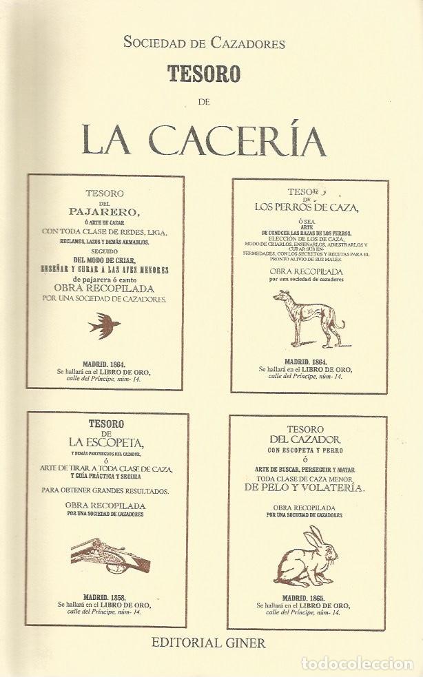 Libros antiguos: TESORO DE LA CACERIA. - Foto 1