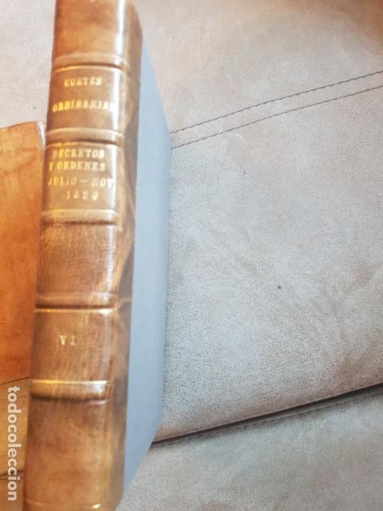 Libros antiguos: Colecci&oacute;n de los decretos y ordenes generales de la primera legislatura. Tomo VI