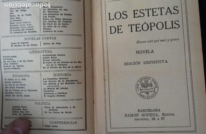 Libros antiguos: LOS ESTETAS DE TEOPOLIS. VARGAS VILA. RAMON SOPENA 192? - Foto 5
