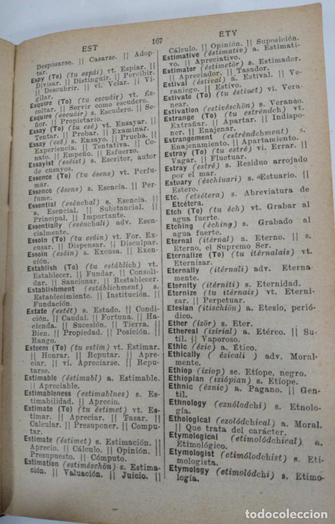 Libros antiguos: DICCIONARIO INGL&Eacute;S - ESPA&Ntilde;OL. 1926 - Foto 3