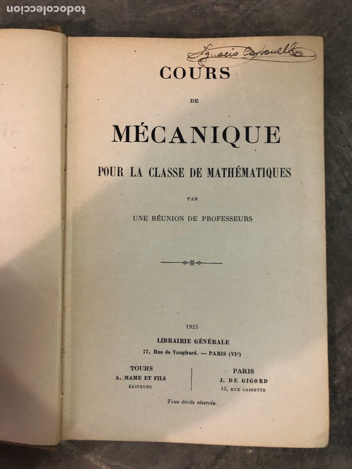 Libros antiguos: CURSO DE MECANICA 1925 - Foto 2