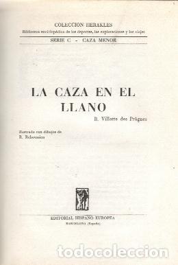 Old books: CAZA EN EL LLANO, LA