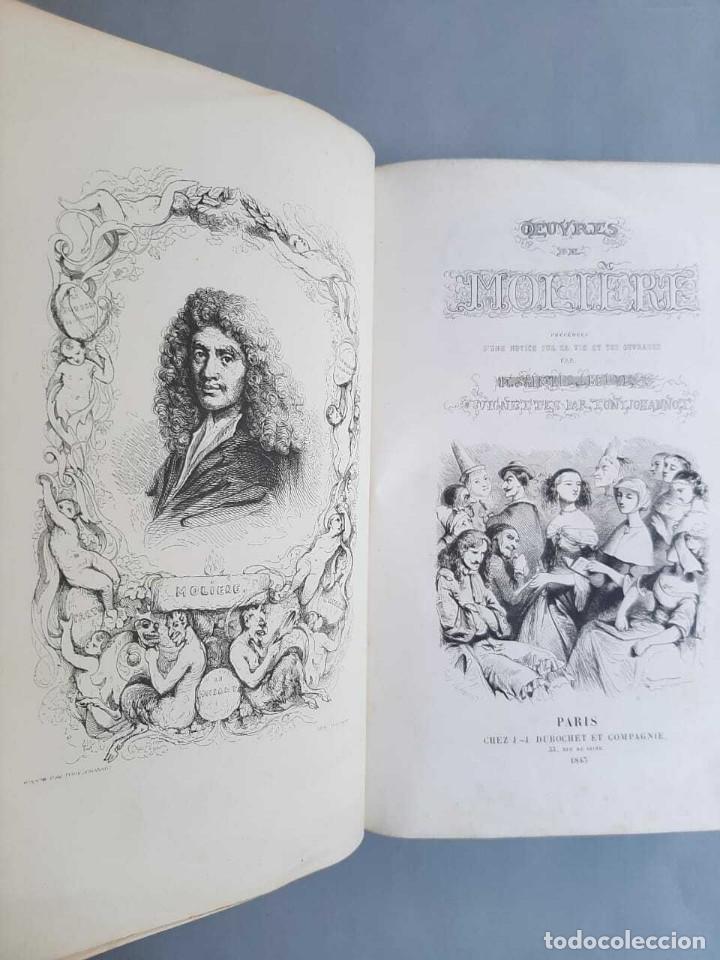 Libros antiguos: Oeuvres de Moliere - 1845 - Foto 3