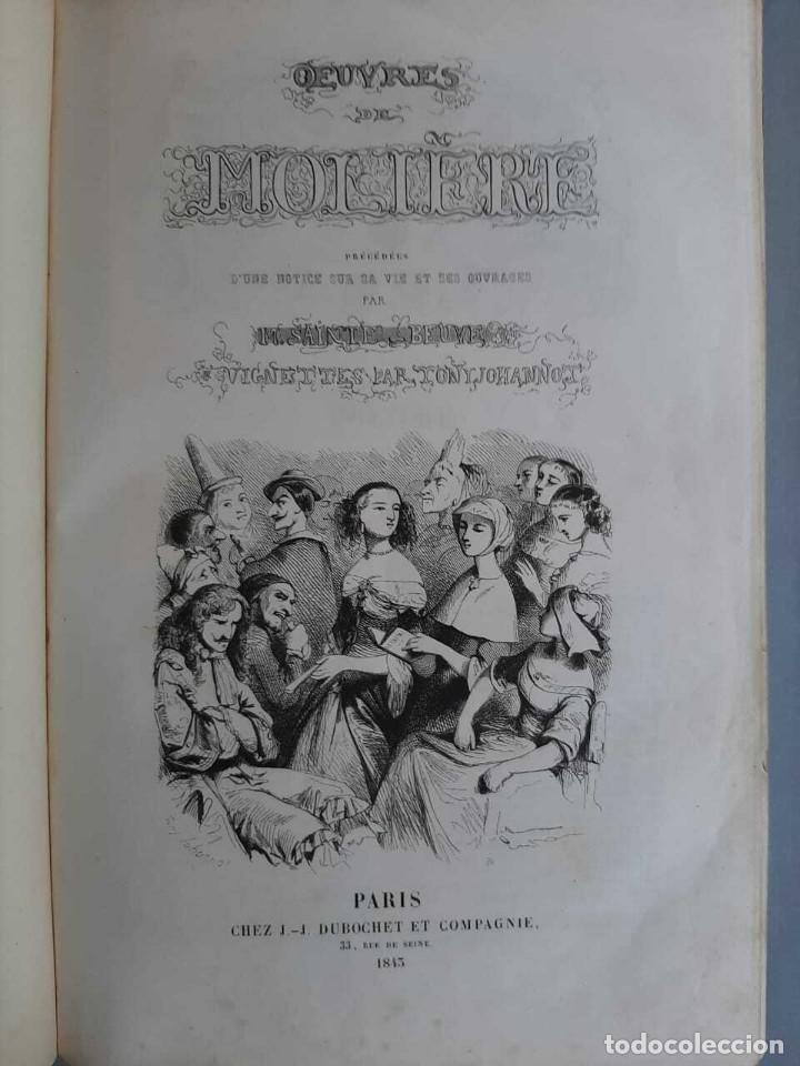 Libros antiguos: Oeuvres de Moliere - 1845 - Foto 4