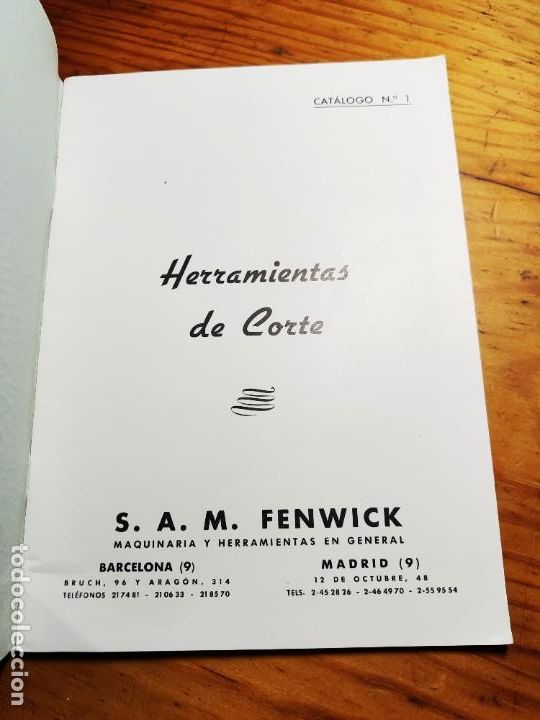 Libros antiguos: HERRAMIENTAS DE CORTE FENWICK. Cat&aacute;logo n.&ordm; 1. 44 pp. - Foto 2