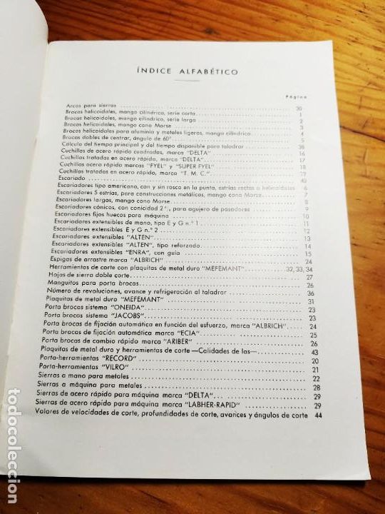 Libros antiguos: HERRAMIENTAS DE CORTE FENWICK. Cat&aacute;logo n.&ordm; 1. 44 pp. - Foto 3