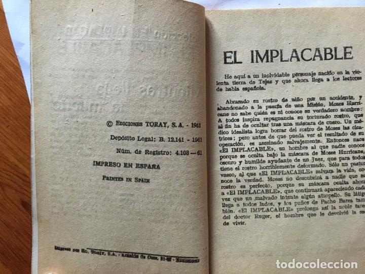 Libros antiguos: novela del oeste el implacable n&ordm; 27 antigua a&ntilde;o 1961 - Foto 4