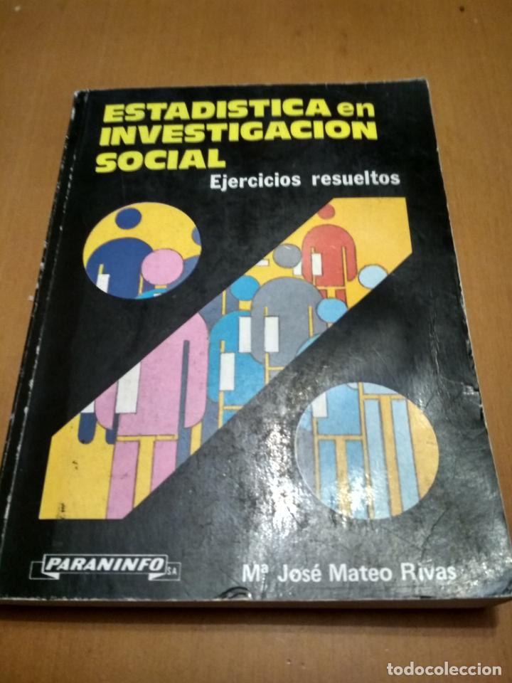 Libros antiguos: Estad&iacute;stica en investigaci&oacute;n social - Foto 1