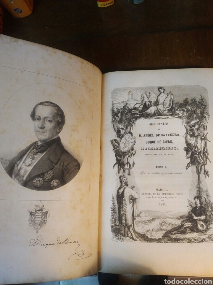 Libros antiguos: Obras completas de Duque de Rivas. Tomos 1,2,4,5 - Foto 3