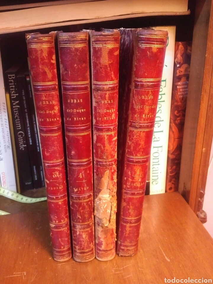 Libros antiguos: Obras completas de Duque de Rivas. Tomos 1,2,4,5 - Foto 1