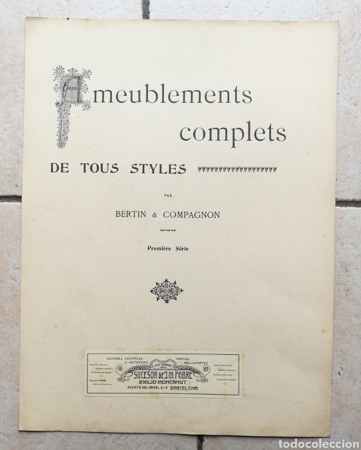 Libros antiguos: Mueblement complets de Tous styles 73 l&aacute;minas - Foto 3