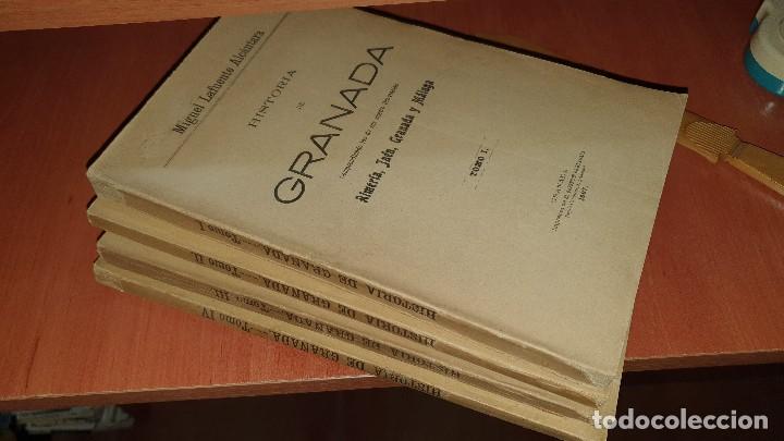 Old books: Historia de granada comprendiendo las de sus cuatro provincias, lafuente alcantara, 4 tomos de 1907