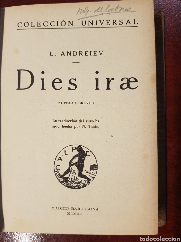 Libros antiguos: DIES IRAE - L. ANDREIEV - 1920 - CALPE - Foto 3