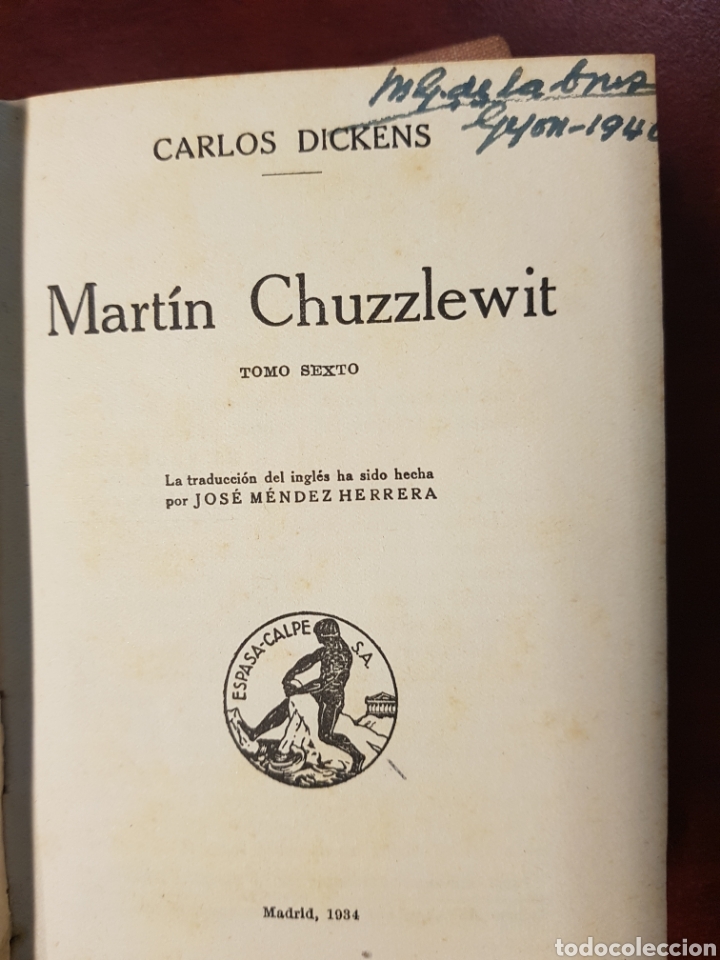 Libros antiguos: MARTIN CHUZZLEWIT - C. DICKENS - 1933 - CALPE - 5 TOMOS - COMPLETA - Foto 6