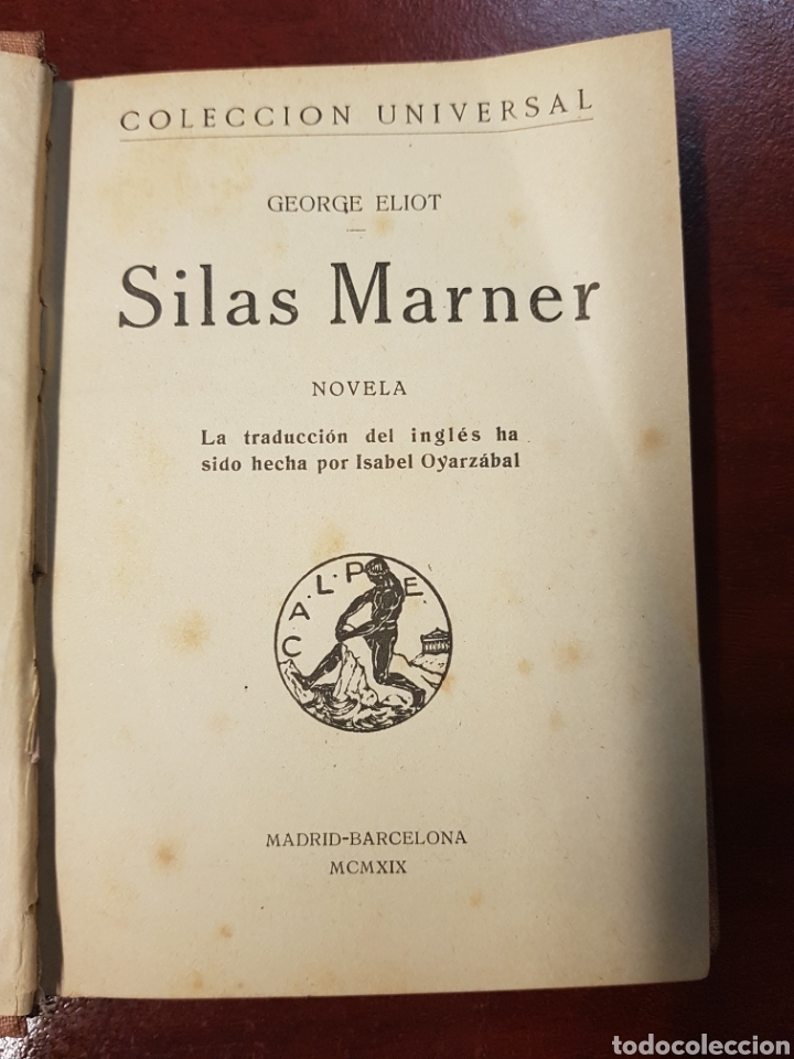 Libros antiguos: SILAS MARNER - GEORGE ELIOT - 1919 - CALPE - Foto 3
