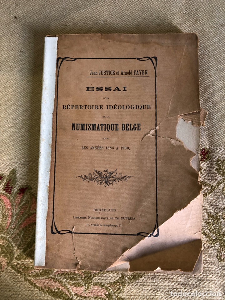 Livres anciens: ESSAI DUN REPERTOIRE IDEOLOGIQUE de la NUMISMATIQUE belge 1883-1900