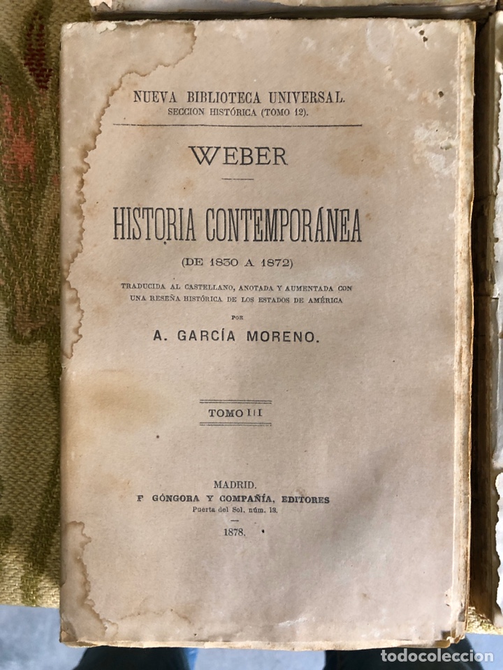 Libros antiguos: HISTORIA CONTEMPOR&Aacute;NEA - WEBBER - 4 Tomos - Foto 4