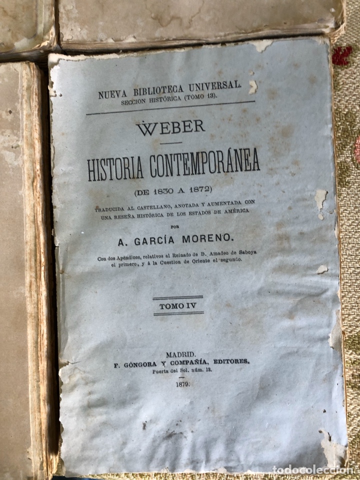 Libros antiguos: HISTORIA CONTEMPOR&Aacute;NEA - WEBBER - 4 Tomos - Foto 5