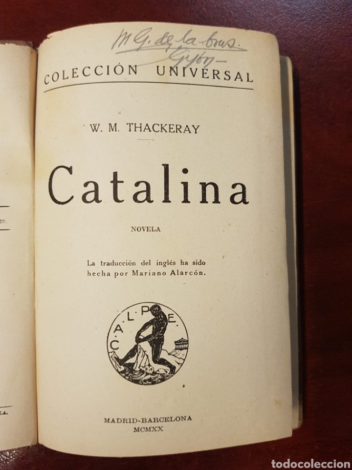Libros antiguos: CATALINA - W.M. THACKERAY - 1920 - CALPE - Foto 3