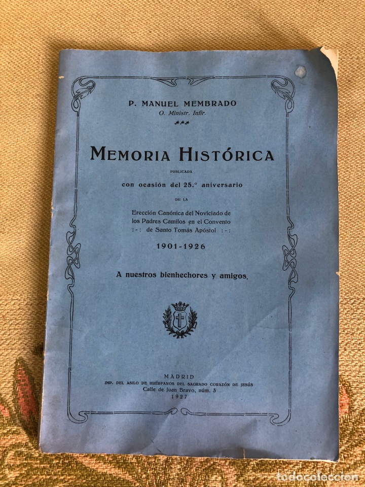 Libros antiguos: Memoria hist&oacute;rica 1927 - Foto 1