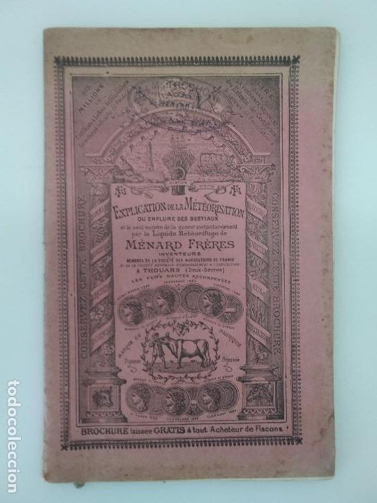 Livres anciens: FRERES, Menard / Explication de la Meteorisation ou enflure des bestiaux - Veterinaria - 1900 aprox