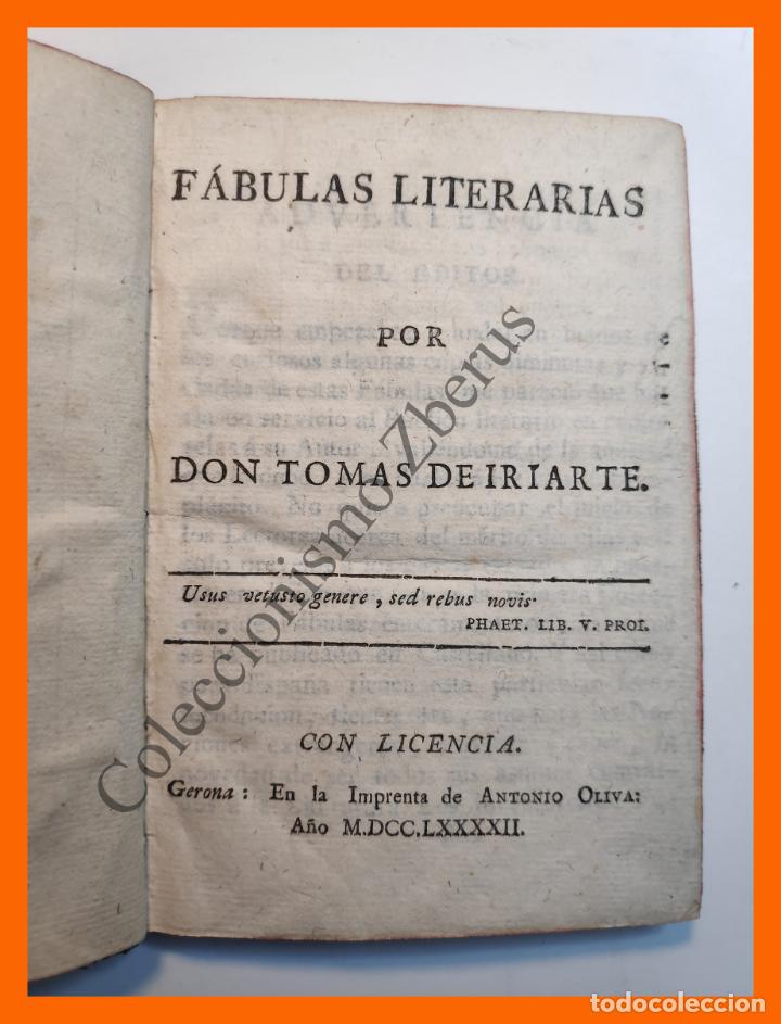 Libros antiguos: F&aacute;bulas Literarias - Tom&aacute;s de Iriarte - Foto 1