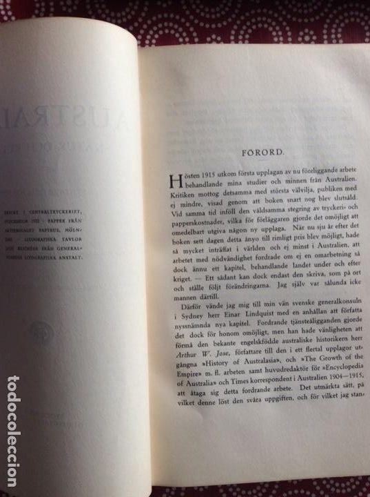 Libros antiguos: AUSTRALIEN AV GUNNAR ANDERSSON - Foto 2