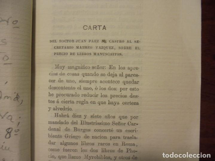 Libros antiguos: SOBRE LAS LIBRERIAS . PAEZ DE CASTRO. 1889 - Foto 3