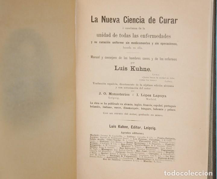 Libros antiguos: LOUIS KUHNE. LA NUEVA CIENCIA DE CURAR. - Foto 3