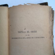 Libros antiguos: CARTILLA DEL OBRERO 1888 FERROCARRIL