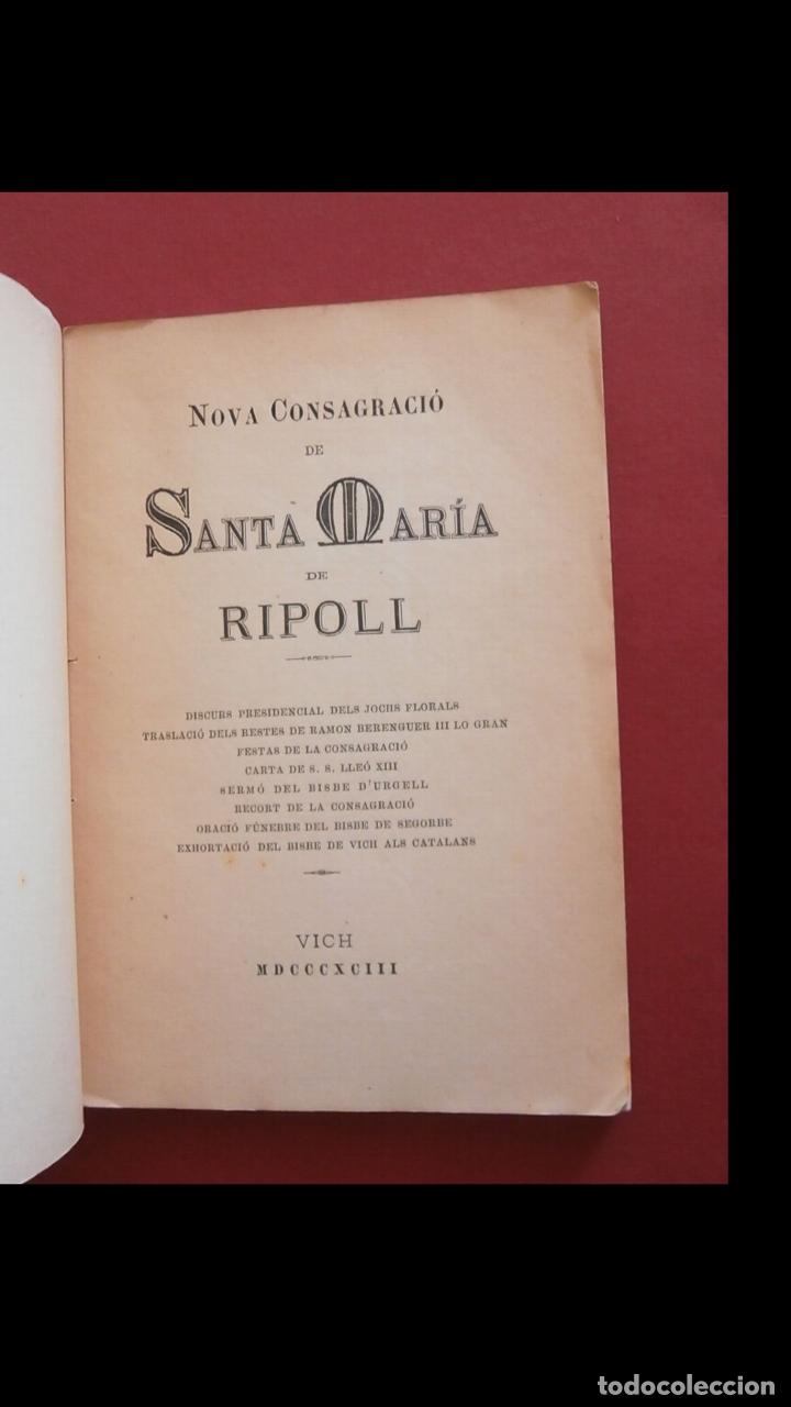 Libros antiguos: Nova consagraci&oacute; de Santa Maria de Ripoll - Foto 5