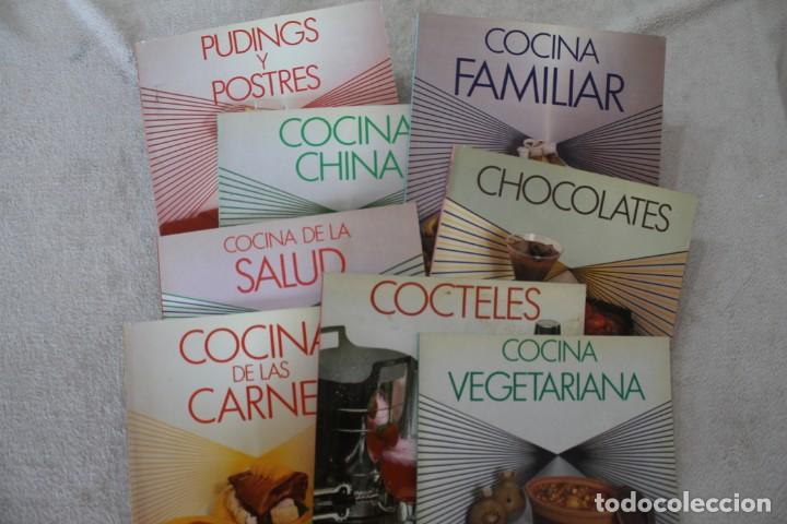 LOTE DE 8 LIBROS COCINA EDISAN VEGETARIANA COCTELES CARNES SALUD CHOCOLATES FAMILIAR CHINA POSTRES (Libros Antiguos, Raros y Curiosos - Cocina y Gastronomía)
