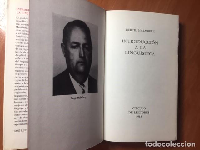 Libros antiguos: Introducci&oacute;n a la ling&uuml;&iacute;stica, Bertil Malmberg, Circulo Universidad - Foto 3