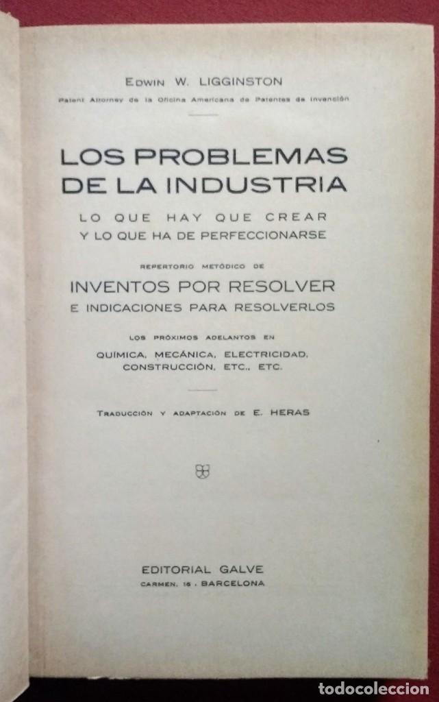 Libros antiguos: LOS PROBLEMAS DE LA INDUSTRIA - LIGGINSTON - Foto 2