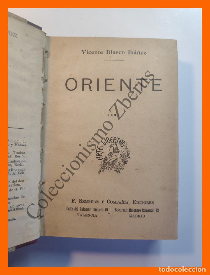Libros antiguos: Oriente - Vicente Blasco Iba&ntilde;ez - Foto 1