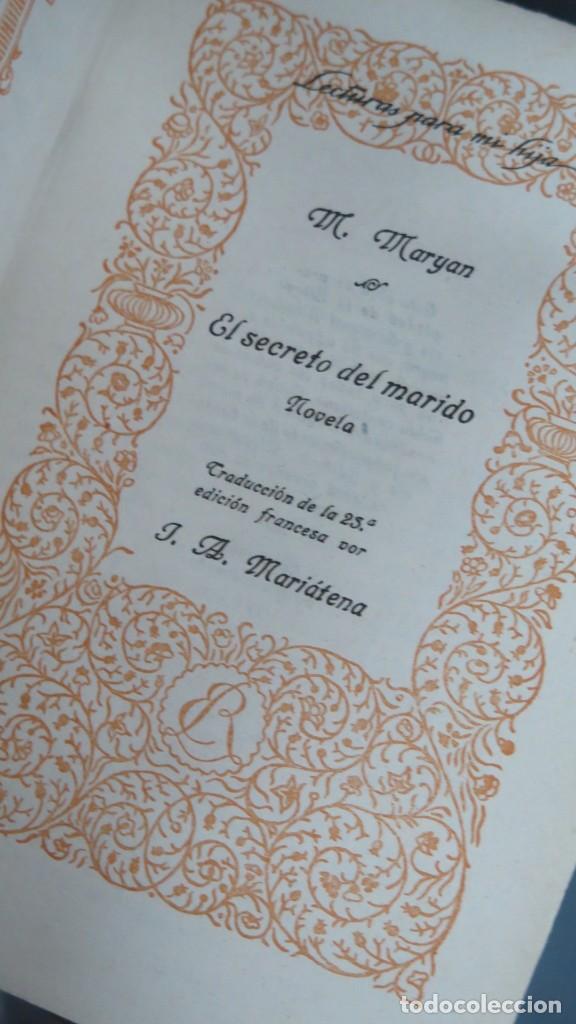 Libros antiguos: 1925.- EL SECRETO DEL MARIDO. M. MARYAN - Foto 3