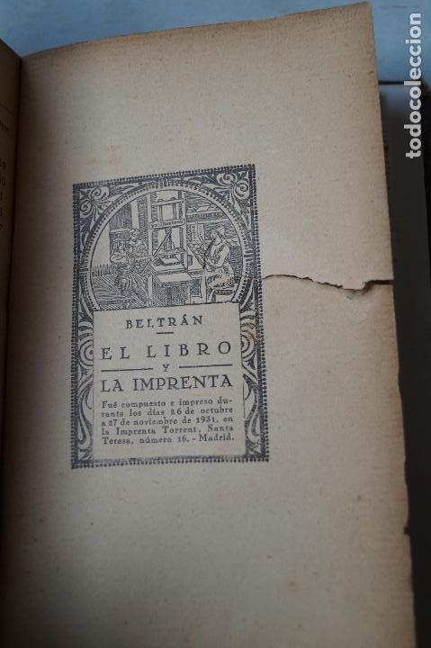 Libros antiguos: EL LIBRO Y LA IMPRENTA, F. BERLTR&Aacute;N. 1931 - Foto 3