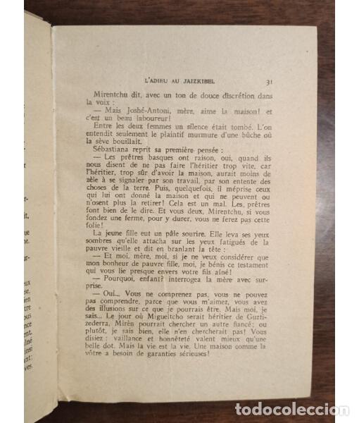 Libros antiguos: MIRENTCHU. LHANDE, Pierre. Librairie Plon. 1930. - Foto 3