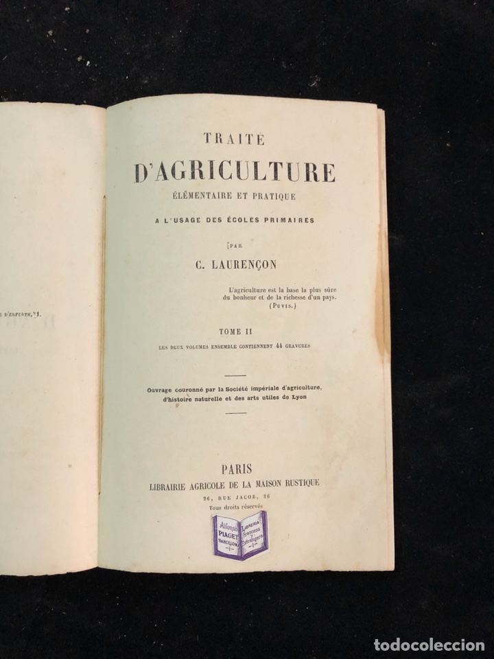 Libros antiguos: Tratado de agricultura elemental y pr&aacute;ctica - Foto 2