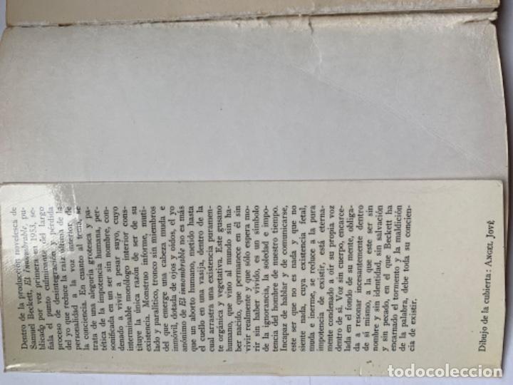 Libros antiguos: El innombrable de Samuel Beckett - Foto 3