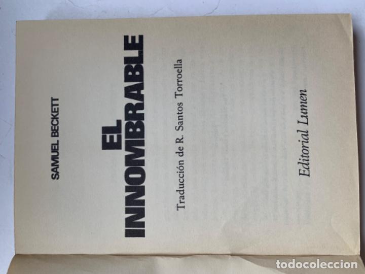 Libros antiguos: El innombrable de Samuel Beckett - Foto 4