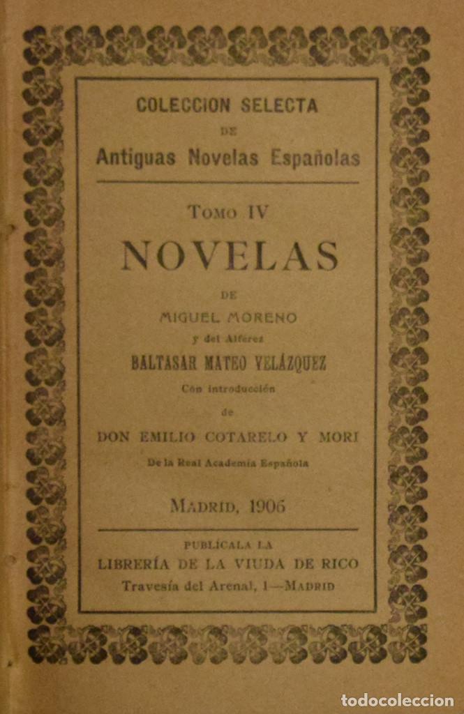 Antiquarische B&uuml;cher: NOVELAS DE MIGUEL MORENO Y DEL ALF&Eacute;REZ BALTASAR MATEO VEL&Aacute;ZQUEZ