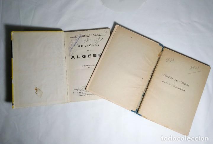 Libros antiguos: Nociones de &aacute;lgebra y trigonometr&iacute;a. - Foto 3