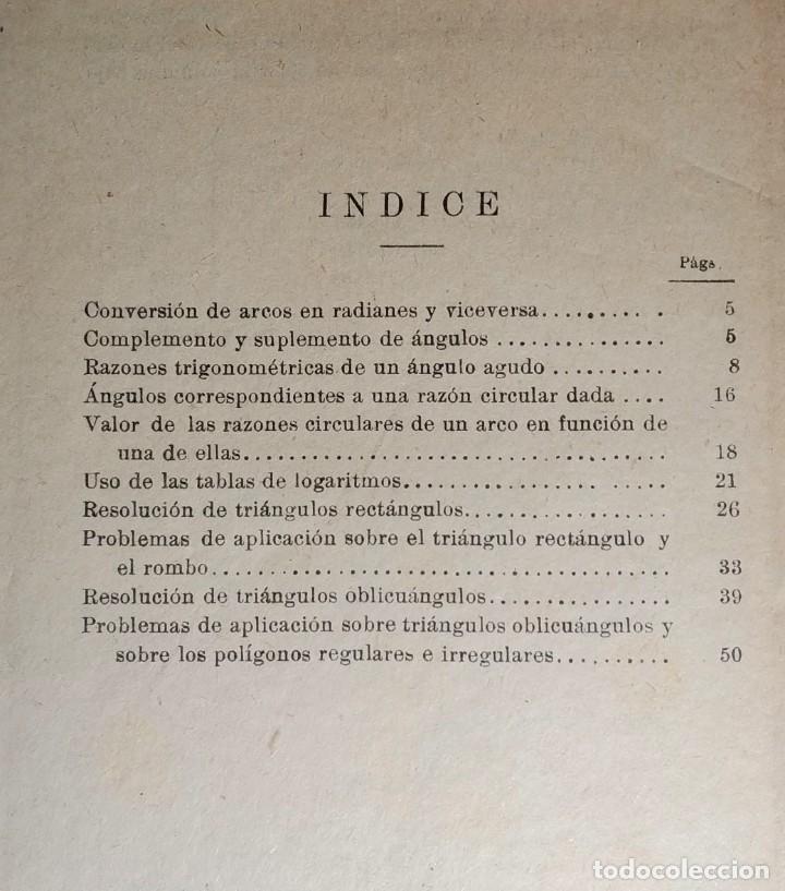 Libros antiguos: Nociones de &aacute;lgebra y trigonometr&iacute;a. - Foto 4