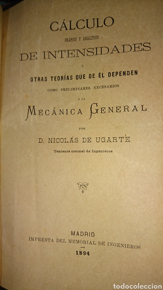 Libros antiguos: C&Aacute;LCULO, MEC&Aacute;NICA GENERAL - Foto 2