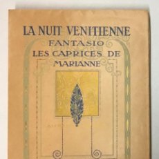 Libros antiguos: LA NUIT VENITIENNE. FANTASIO. LES CAPRICES DE MARIANNE. - MUSSET, ALFRED DE.. Lote 196642612