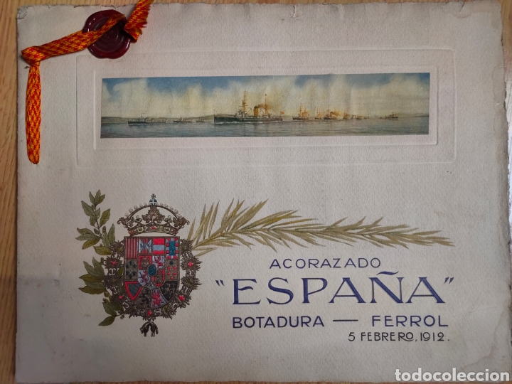 Libros antiguos: Acorazado Espa&ntilde;a botadura Ferrol 1912