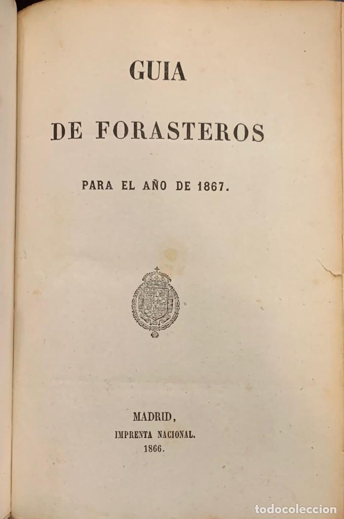 Libros antiguos: Guia de Forasteros para el A&ntilde;o de 1867 - Foto 2
