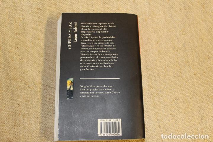 Libros antiguos: GUERRA Y PAZ. LEON TOLSTOY. - Foto 2